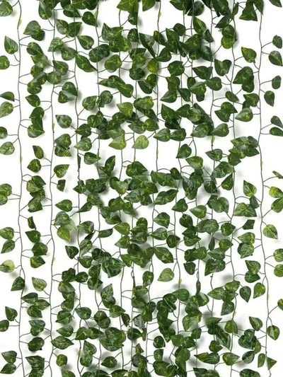 1/4/12/24pcs Artificial Vine Leaves Decor, Evergreen Artificial Ivy Garland, Suitable For Home Decor, Wedding Centerpiece, Bedroom & Living Room Decoration, Wedding Bouquet, Desktop Decor, Birthday Party, Office, Garden, Indoor & Outdoor, Spring & Summer